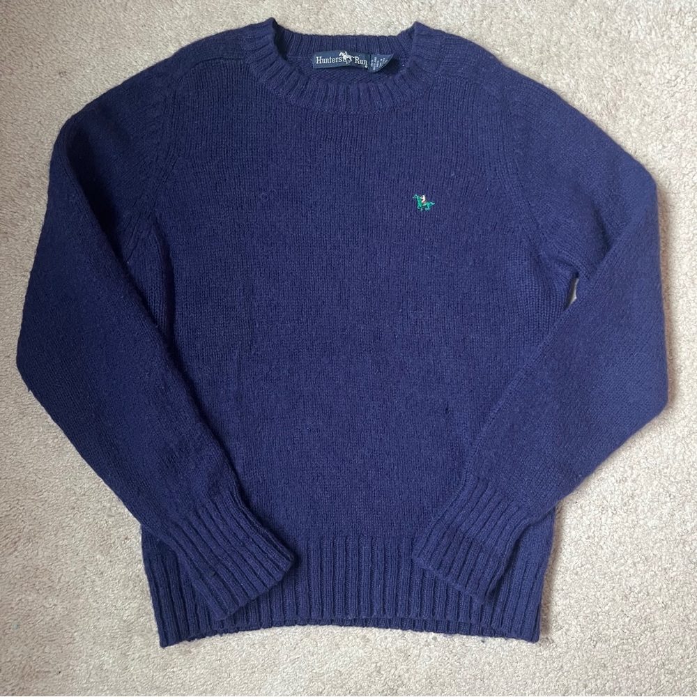 Hunters Run 100% Shetland Wool Crewneck Sweater